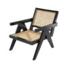 Wooden rattan arm chair