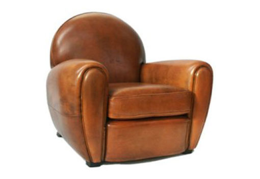 Cow leather sofa chair