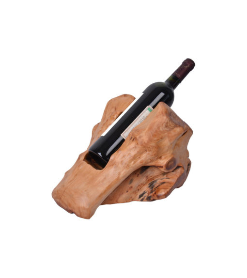 Wooden natural wood wine bottle holder (Single)