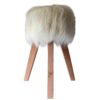 Synthetic fur stool