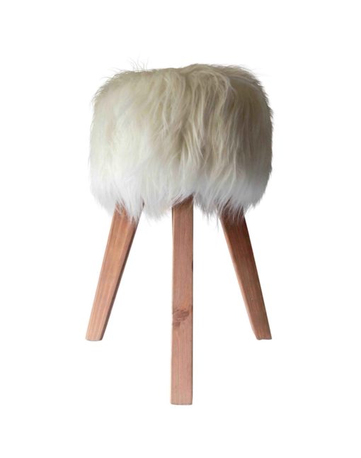 Synthetic fur stool