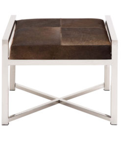Stainless steel cowhide stool