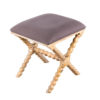 Wooden fabric stool