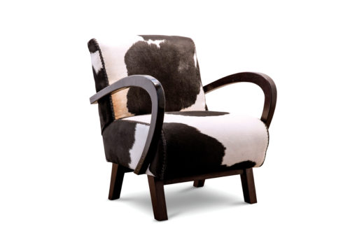 Cowhide arm chair