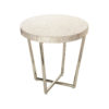 Capiz stainless steel side table