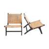 Wooden rattan lazy chair